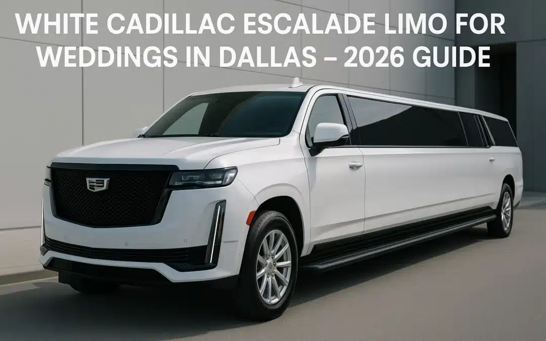 White Cadillac Escalade Limo for Weddings in Dallas – 2026 Guide